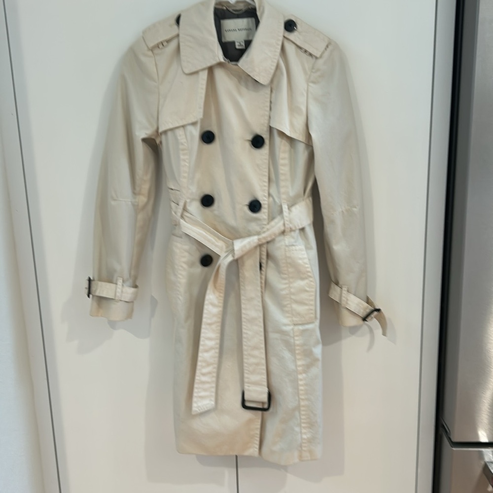 Banana Republic Trench Coat- Off White View 3